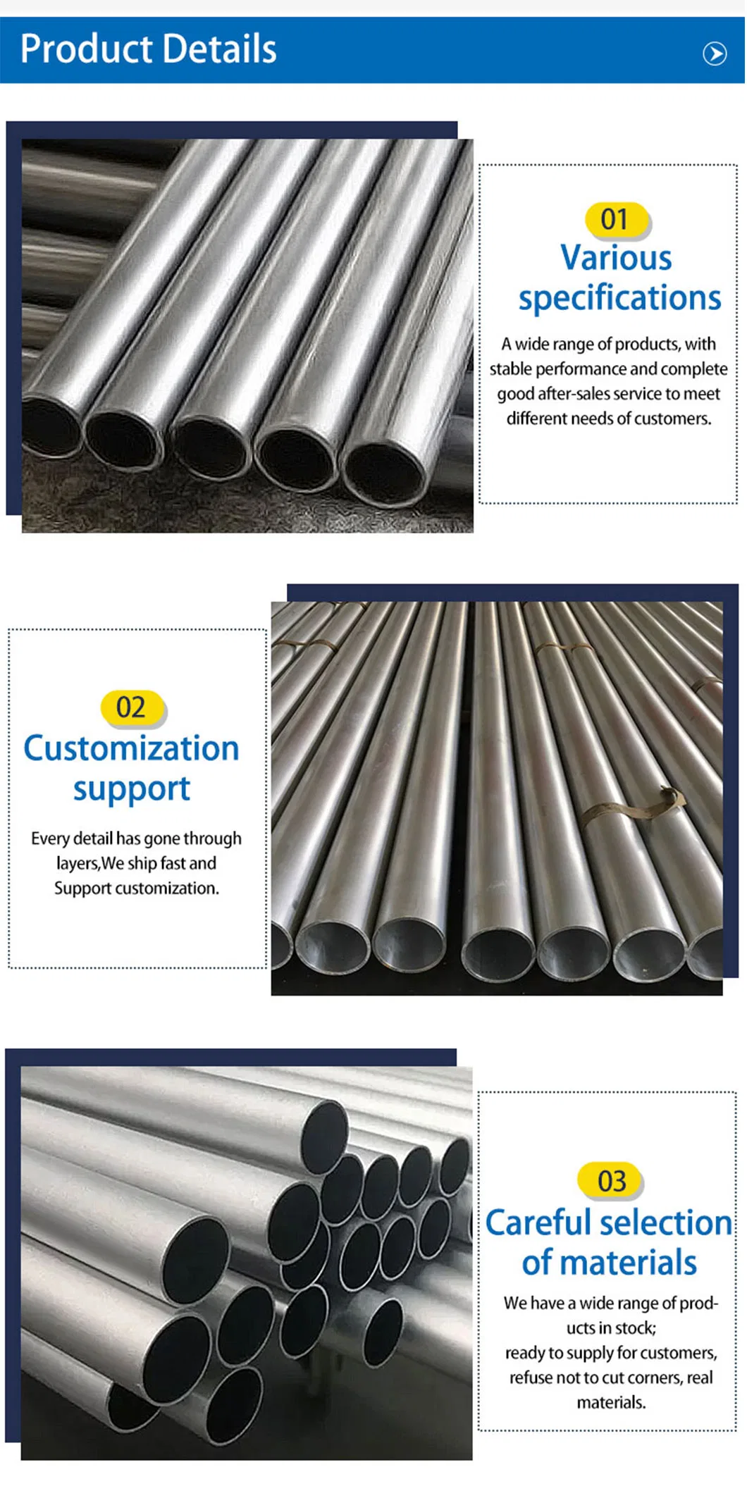 China Supplier Aluminio Round Tubing 5083 T5 7075 T6 Aluminum Pipe Tube High Precision 6061 Aluminium Capillary Tubing Price Per