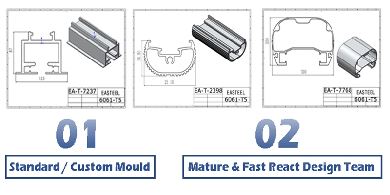 Aluminum Profile Manufacturer Anodized 6063 T5 Aluminum Extruded Profile for Industrial